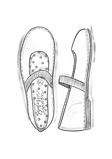 Ballerinasko i nappa - oliv