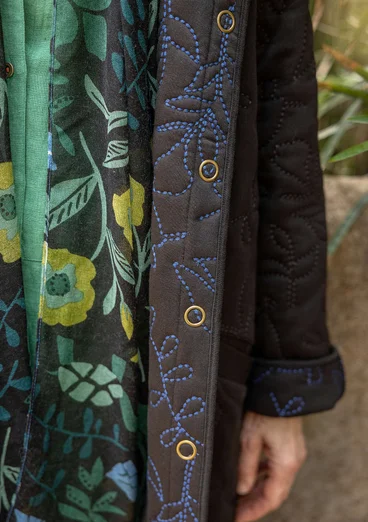 Trikåjacka "Galapagos" i ekologisk bomull - svart