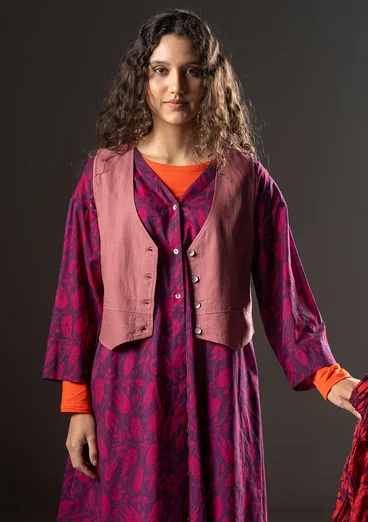 Vävd väst i ekologisk bomull - dovröd