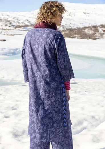 Vävd klänning "Denali" i ekologisk bomull - midnattsblå