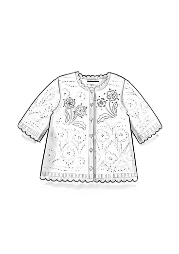 Kofta "Shadow" i lammullsmix - ljus sand