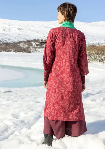 Vävd klänning "Denali" i ekologisk bomull - granatäpple