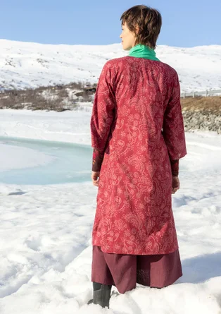 Vävd klänning "Denali" i ekologisk bomull - granatäpple