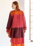 Artistblus "Azores" i lin (aubergine/multi XXL)