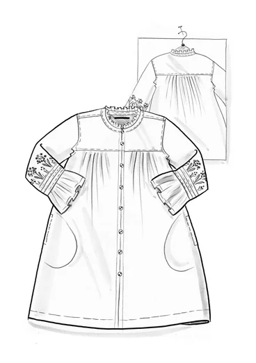 Vävd tunika "Kiruna" i ekologisk bomull/lin - svart