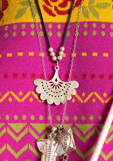 Halsband "Kristina" i silver - silver