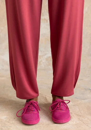 Trikåbyxa i viskos/elastan - fikon