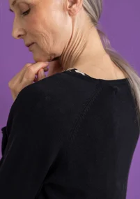 Tröja i ekologisk bomull/lyocell - svart