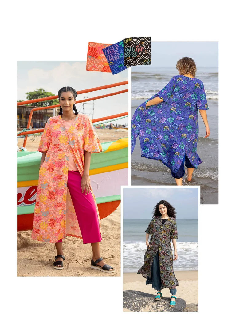 “Pearl” woven dress in viscose/linen