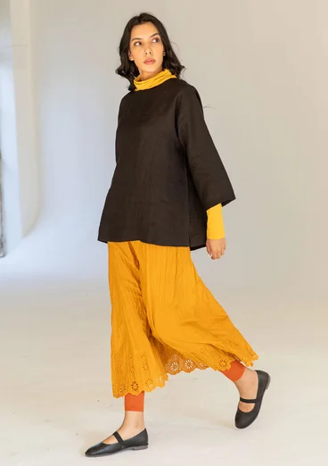 Vävd underkjol i ekologisk bomull - senap