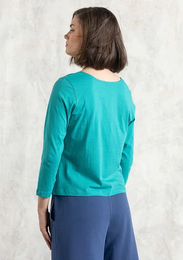 Trikåtop i ekologisk bomull - orientgrön