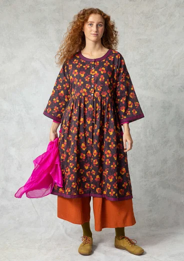 Vävd klänning "Andes" i ekologisk bomull - mullbär