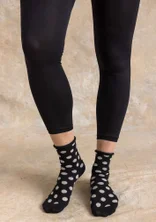 Enfärgade leggings i återvunnen polyamid - svart