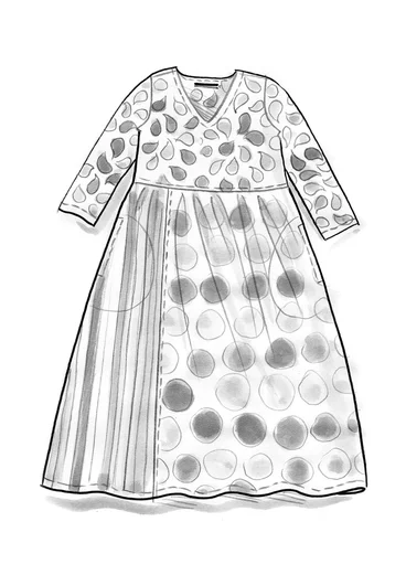 Vävd klänning "Paris" i ekologisk bomull - hibiskus