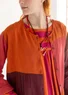 Artistblus "Azores" i lin (aubergine/multi XXL)