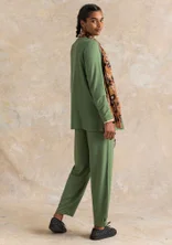 Trikåbyxa i viskos/elastan - rosmarin