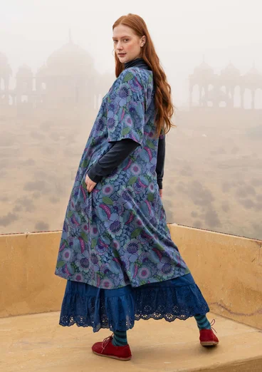 Trikåklänning "Hana" i ekologisk bomull/modal - ljus indigo