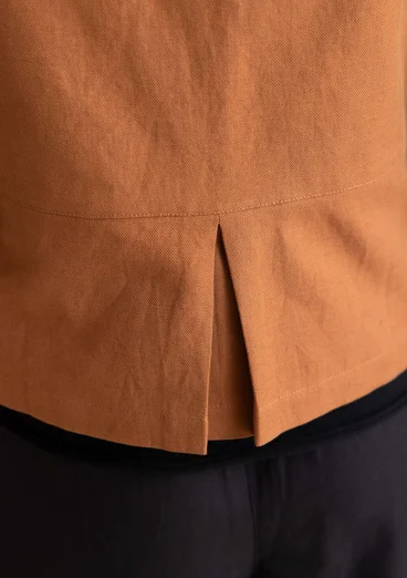 Vävd väst ”Esme” i bomull/lin - ekollon