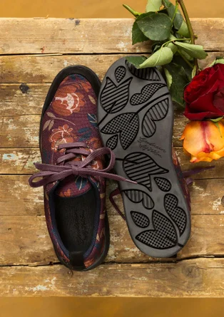 Sneaker "Olga" i återvunnen polyester - aubergine