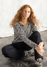 Trikåbyxa i ekologisk bomull/elastan - svart