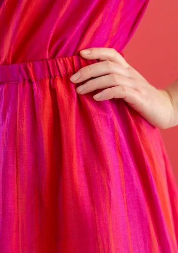 Vävd kjol "Melody" i ekologisk bomull/siden - rosa begonia