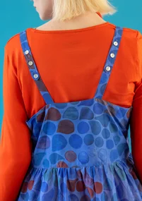 Vävd klänning "Antoinette" i ekologisk bomull - safirblå