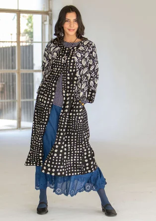 Vävd underkjol i ekologisk bomull - briljantblå