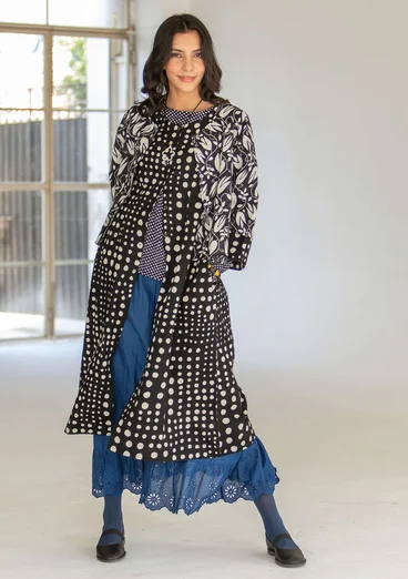 Vävd underkjol i ekologisk bomull - briljantblå