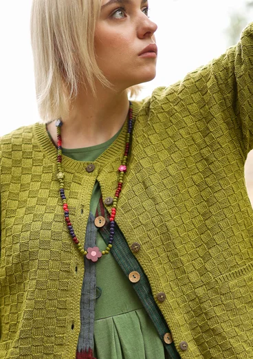 Halsband "Mira" i ben/återvunnet trä - granatäpple