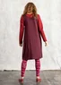 Trikåklänning i lyocell/elastan (aubergine XXL)