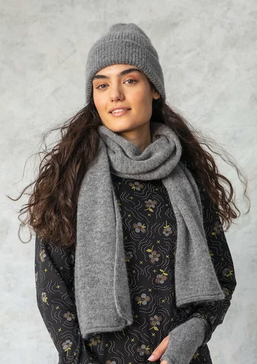 Mössa i alpackamix - grå/melange