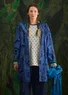 Parkas "Petronella" i återvunnen/ekologisk bomull (lupin/mönstrad XS)