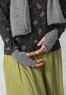 Torgvante i alpackamix - grå/melange