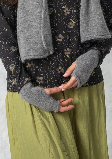 Torgvante i alpackamix - grå/melange