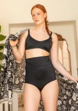 Bikinibyxa "Pacific" i återvunnen polyamid/elastan - svart