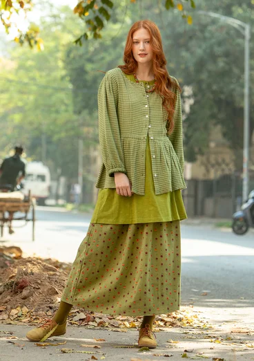 Blus "Noira" i ekologisk bomull - gräsgrön