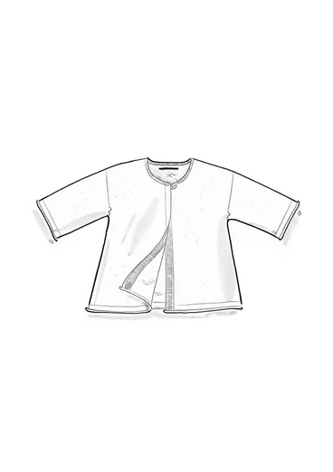 Växtfärgad kofta i ekologisk bomull/ull - körsbärsblom