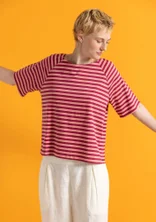 Basrands T-shirt i ekologisk bomull - cyklamen/körsbärsblom