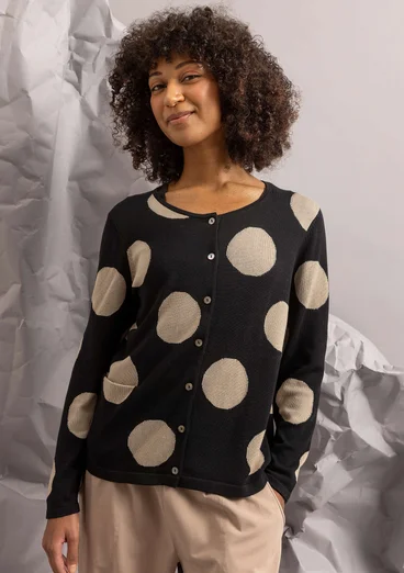 Kofta "Ina" i ekologisk bomull/lyocell - svart