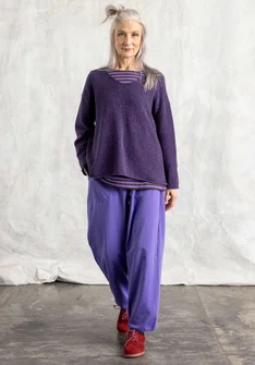 Nepströja i lammullsmix - björnbär/melange