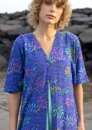 Vävd klänning "Pearl" i viskos/lin - lupin