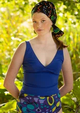 Badlinne "Botswana" i polyamid/elastan - kleinblå