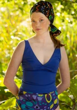 Badlinne "Botswana" i polyamid/elastan - kleinblå