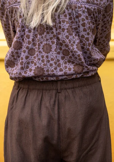 Vävd byxa "Agatha" i ekologisk bomull - mullbär