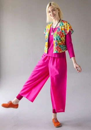 Trikåtop "Petite" i ekologisk bomull - flerfärgad