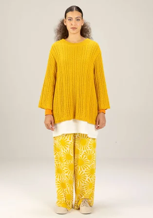 Enfärgad tröja "Midori" i ekologisk bomull - mango