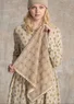 Mönstrad scarf "Taiga" i ekologisk bomull (mörk natur En storlek)