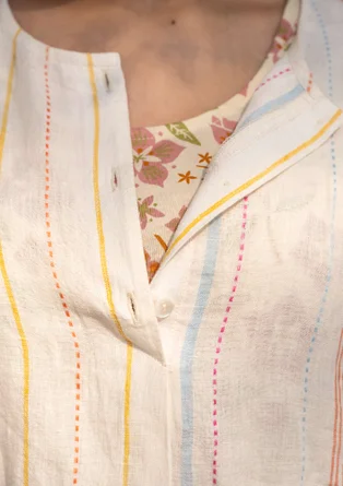 Blus "Shima" i lin - halvblekt