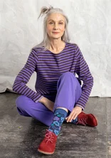 Trikåbyxa i ekologisk bomull/elastan - ametist