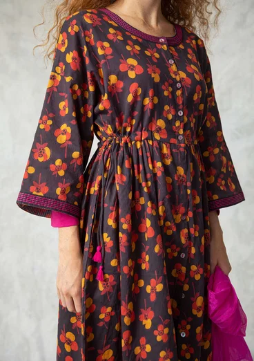 Vävd klänning "Andes" i ekologisk bomull - mullbär